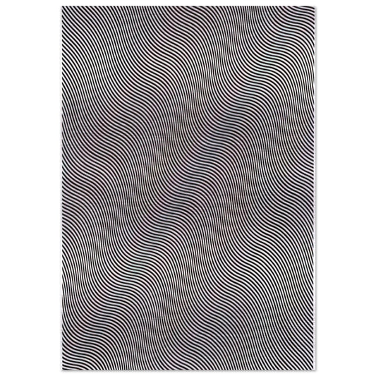 UNTITLED DIAGONAL CURVE 1966 - Bridget Riley Brushed Aluminum Print - 70x100 cm / 28x40 inches | Bridget Riley Aluminum Print | Bridget Riley Prints
