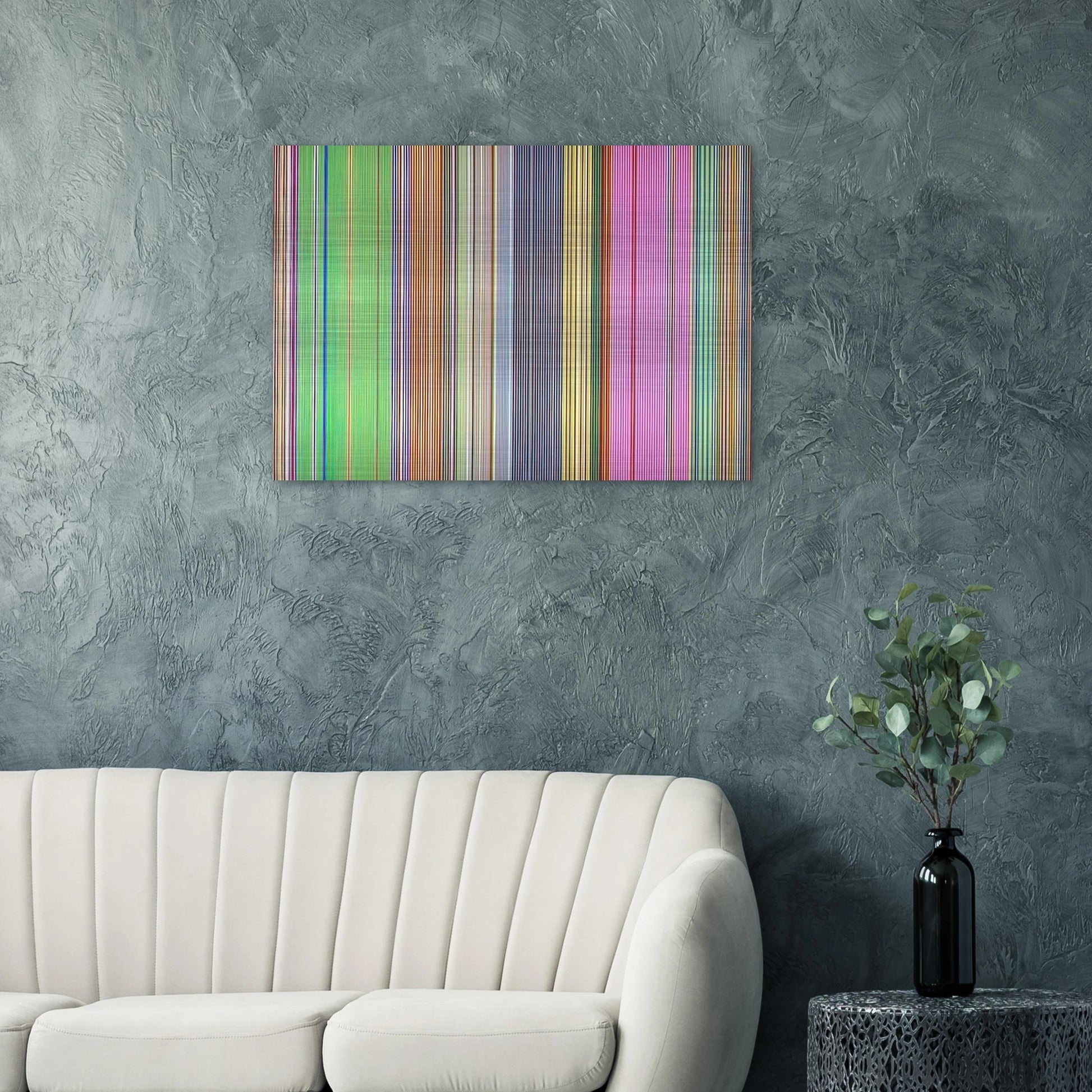 Raspberry Icicle - 1967 - Gene Davis Brushed Aluminum Print - 70x100 cm / 28x40 inches | Gene Davis Aluminum Print | Gene Davis Prints