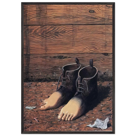 THE RED MODEL 1935 - Rene Magritte 70x100 cm / 28x40 inches Framed Art Print – Black Wooden Frame