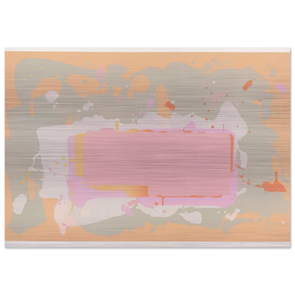 Yellow and Pink - 1971 - John Hoyland Brushed Aluminum Print - 70x100 cm / 28x40 inches | John Hoyland Aluminum Print | John Hoyland Prints