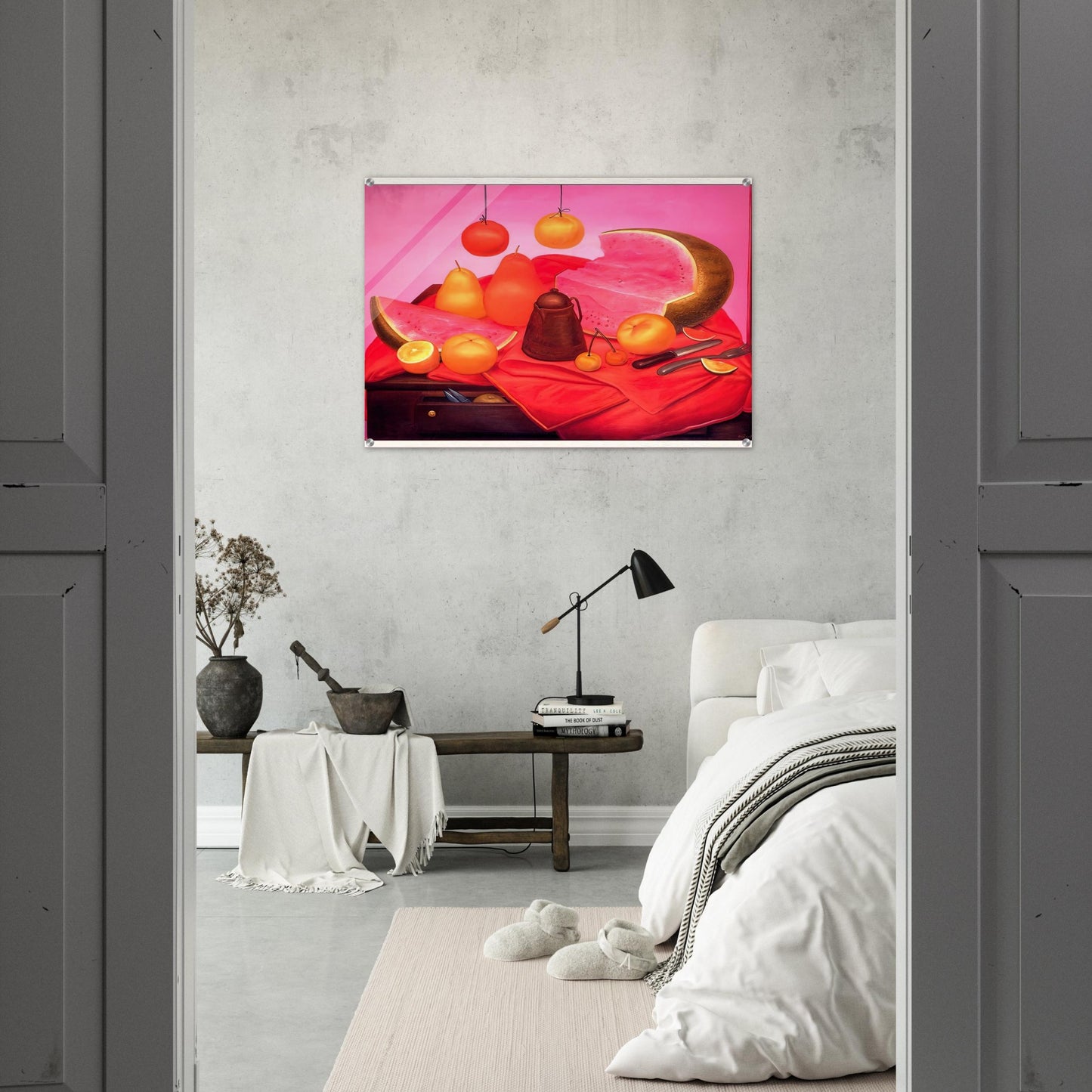 STILL LIFE WITH WATERMELON 1 - Fernando Botero Acrylic Print - 70x100 cm / 28x40″ inches
