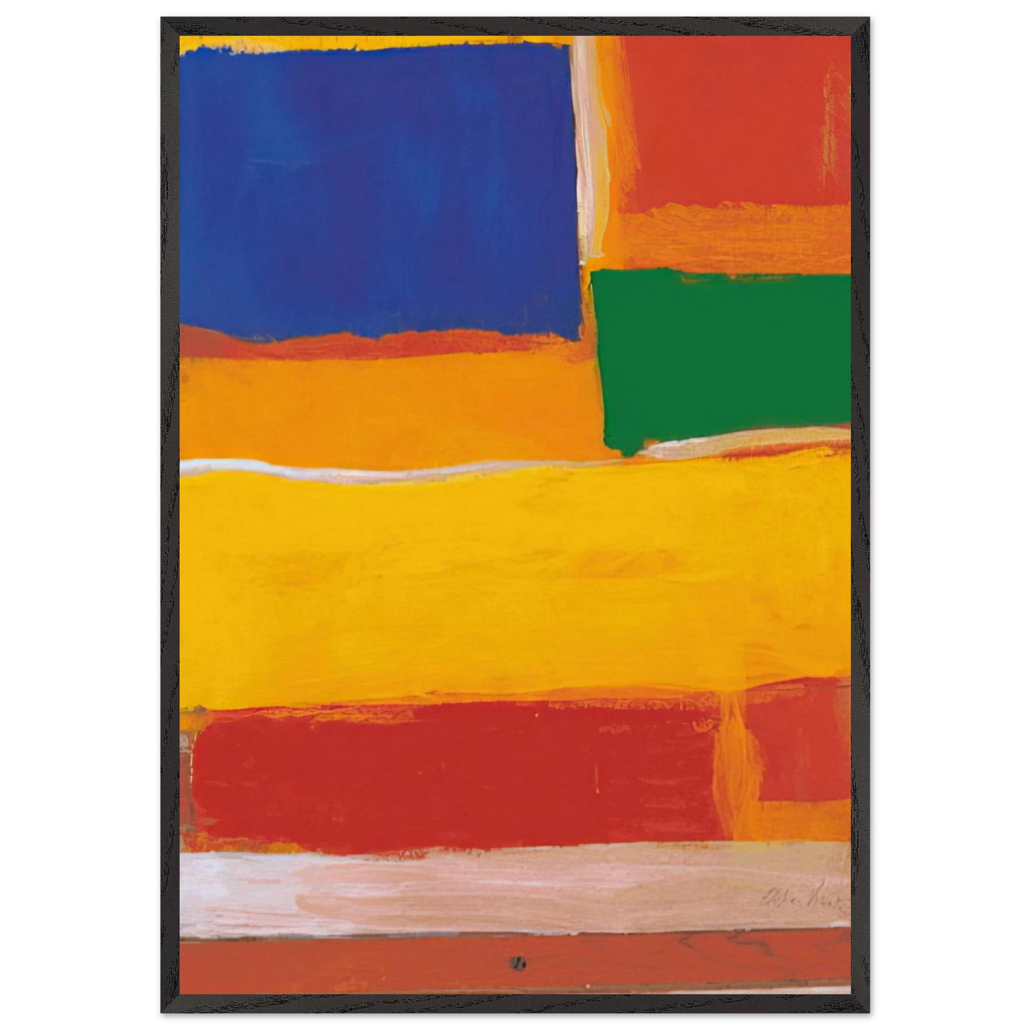 UNTITLED 1986 N2 - Esteban Vicente 70x100 cm / 28x40 inches Framed Art Print – Black Wooden Frame