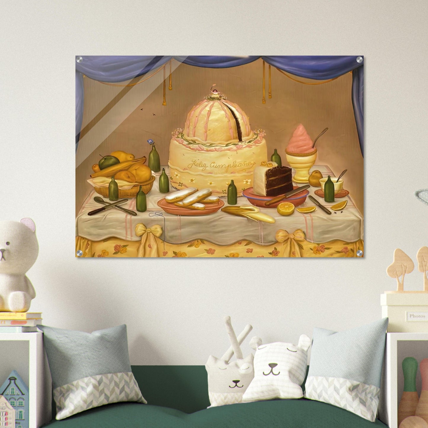 HAPPY BIRTHDAY - Fernando Botero Acrylic Print - 70x100 cm / 28x40″ inches