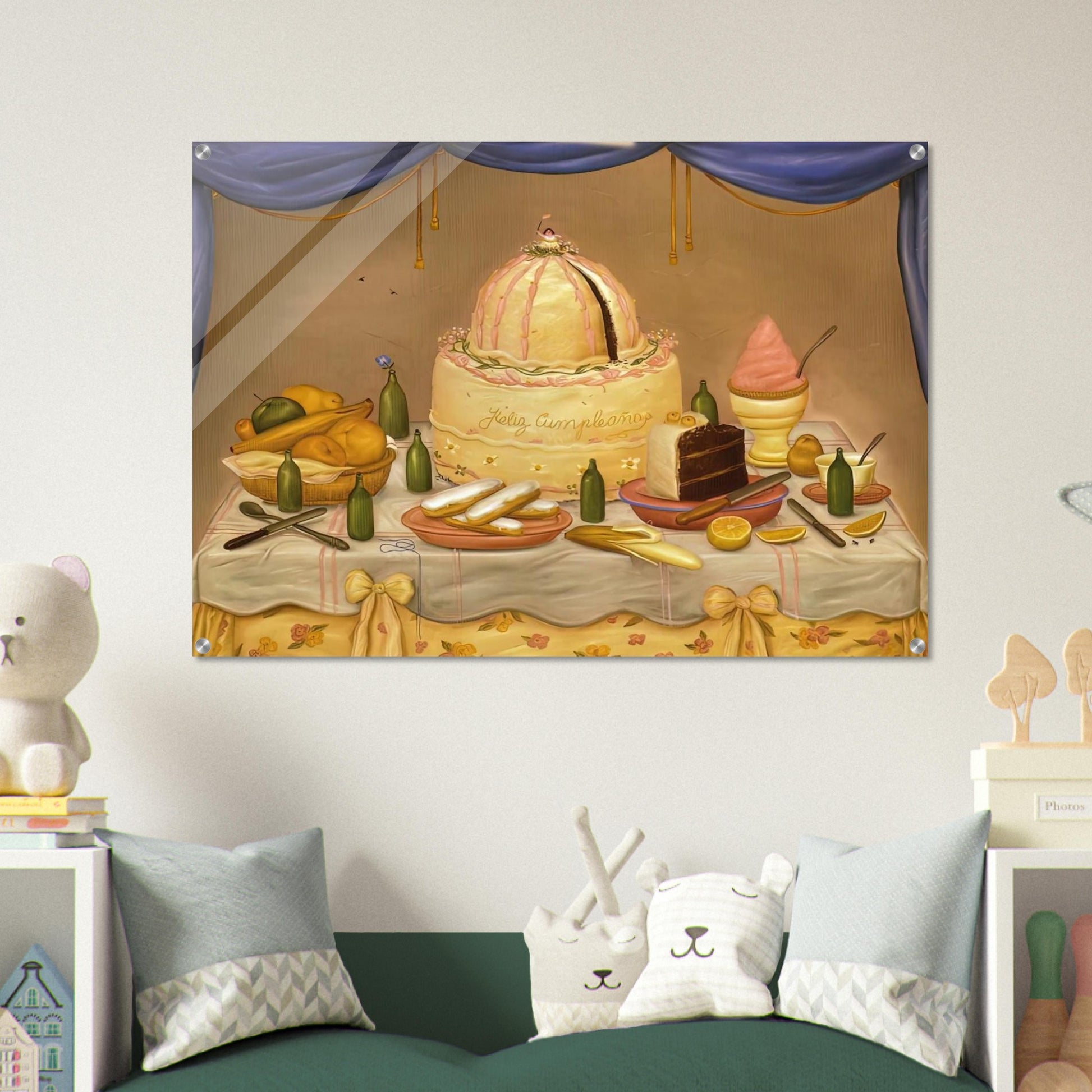 HAPPY BIRTHDAY - Fernando Botero Acrylic Print - 70x100 cm / 28x40″ inches