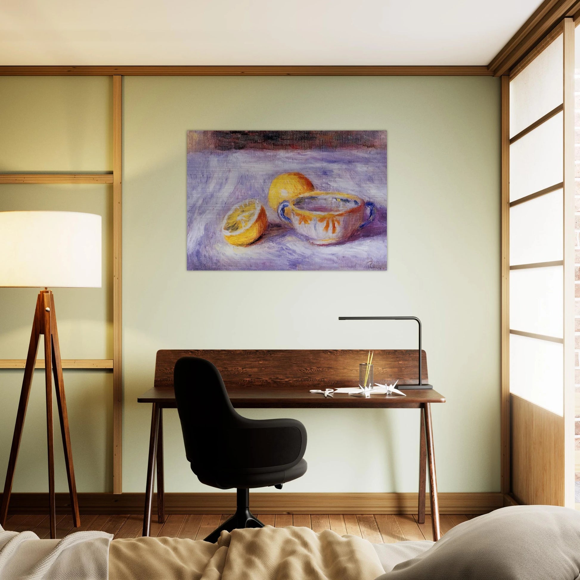 Still Life with Lemons - Pierre-Auguste Renoir Brushed Aluminum Print - 70x100 cm / 28x40 inches | Pierre-Auguste Renoir Aluminum Print | Pierre-Auguste Renoir Prints
