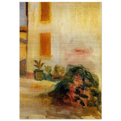 Farm Courtyard - Pierre-Auguste Renoir Brushed Aluminum Print - 70x100 cm / 28x40 inches | Pierre-Auguste Renoir Aluminum Print | Pierre-Auguste Renoir Prints
