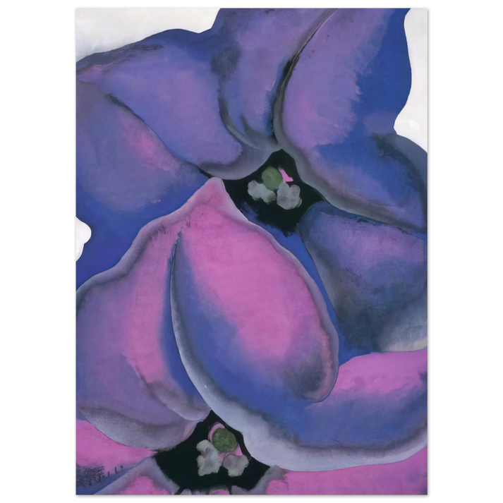 Georgia O'Keeffe - Purple Petunias Fine Art Poster