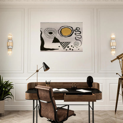 CERCLE JAUNE 1953 - Alexander Calder Brushed Aluminum Print - 70x100 cm / 28x40 inches | Alexander Calder Aluminum Print | Alexander Calder Prints