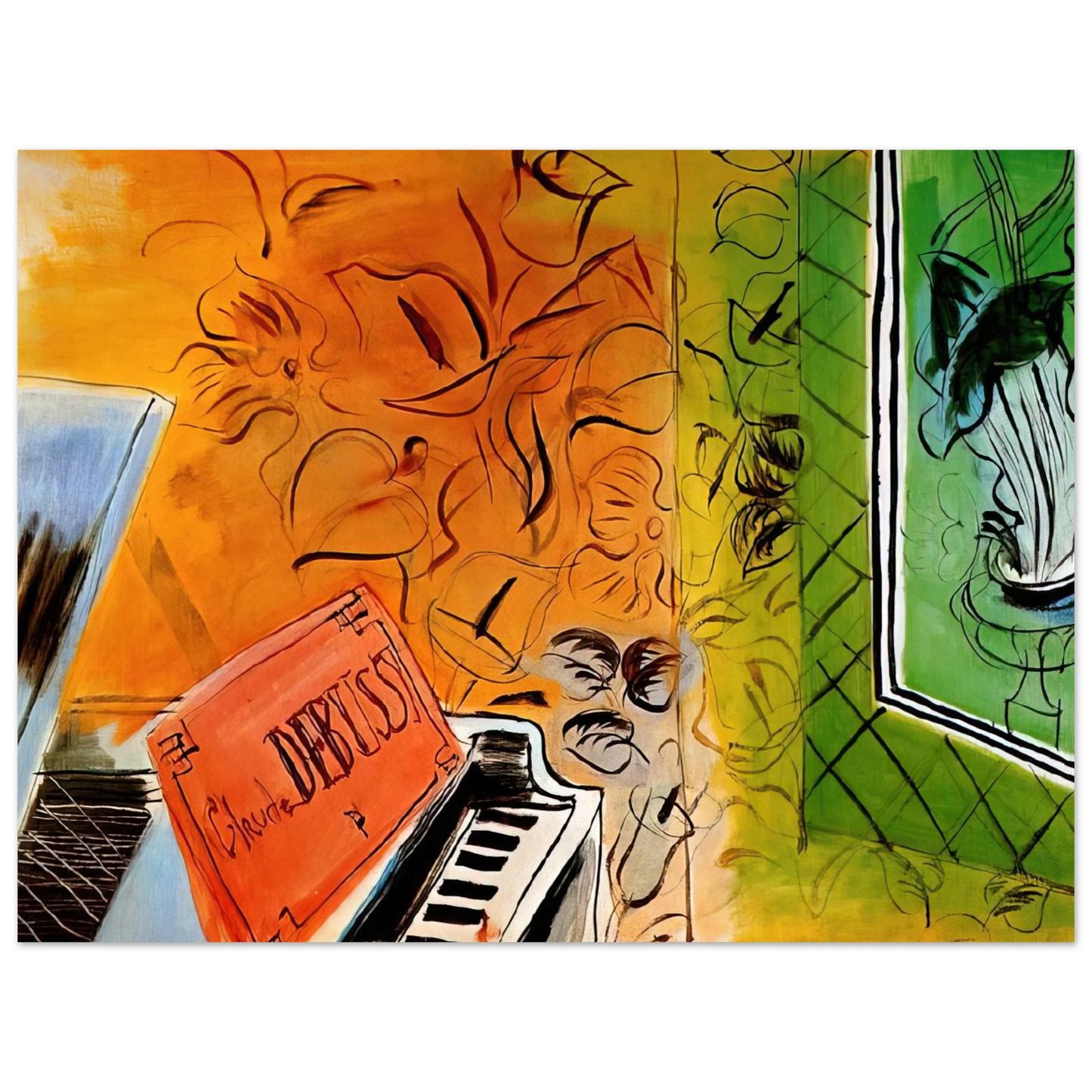 Raoul Dufy - HOMAGE TO CLAUDE DEBUSSY 1952  75x100 cm / 30x40inches Fine Art Poster