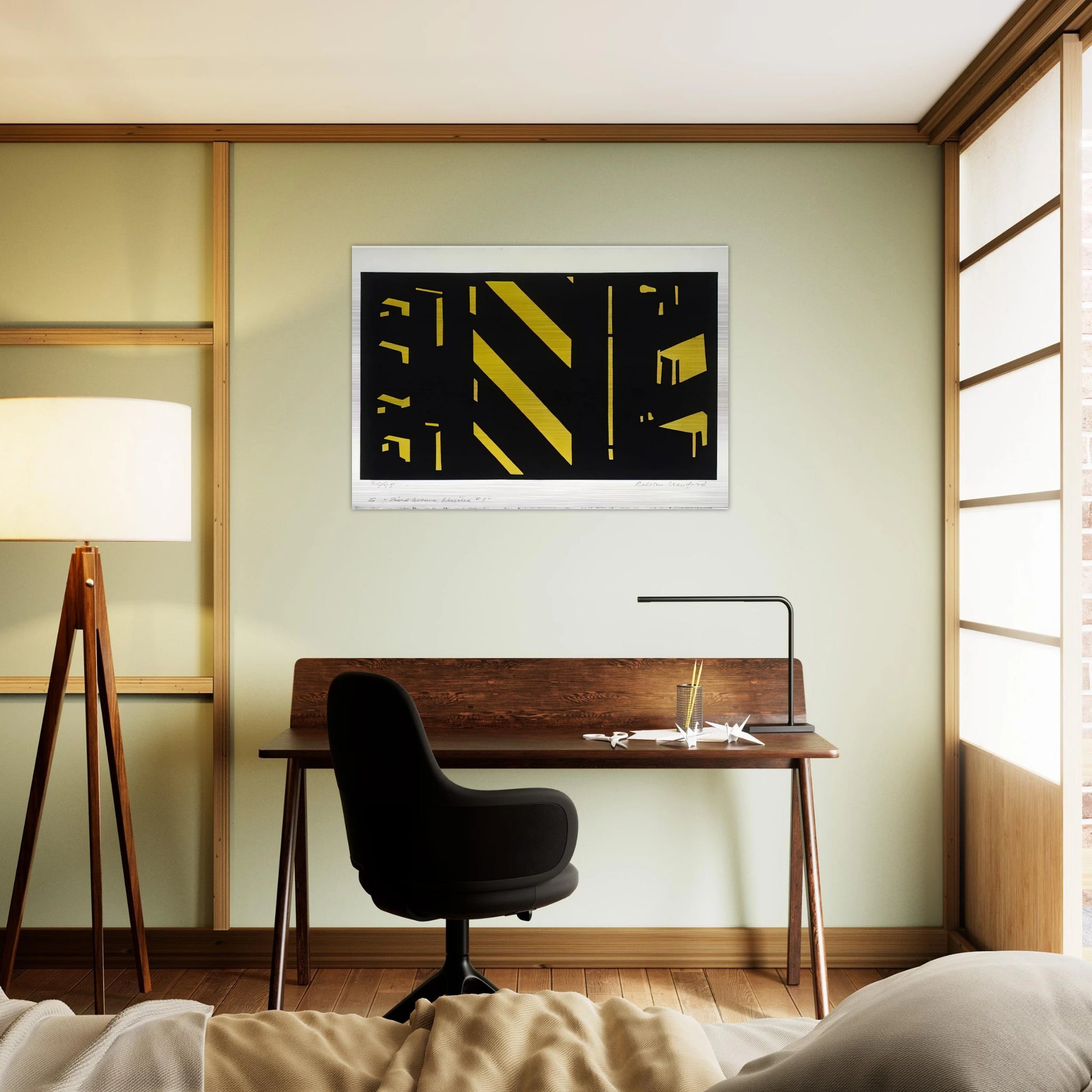 Third Avenue Elevated #1 1951 - Purism - Ralston Crawford Brushed Aluminum Print - 70x100 cm / 28x40 inches | Ralston Crawford Aluminum Print | Ralston Crawford Prints
