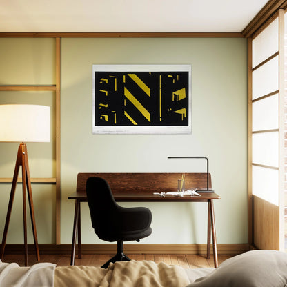 Third Avenue Elevated #1 1951 - Purism - Ralston Crawford Brushed Aluminum Print - 70x100 cm / 28x40 inches | Ralston Crawford Aluminum Print | Ralston Crawford Prints
