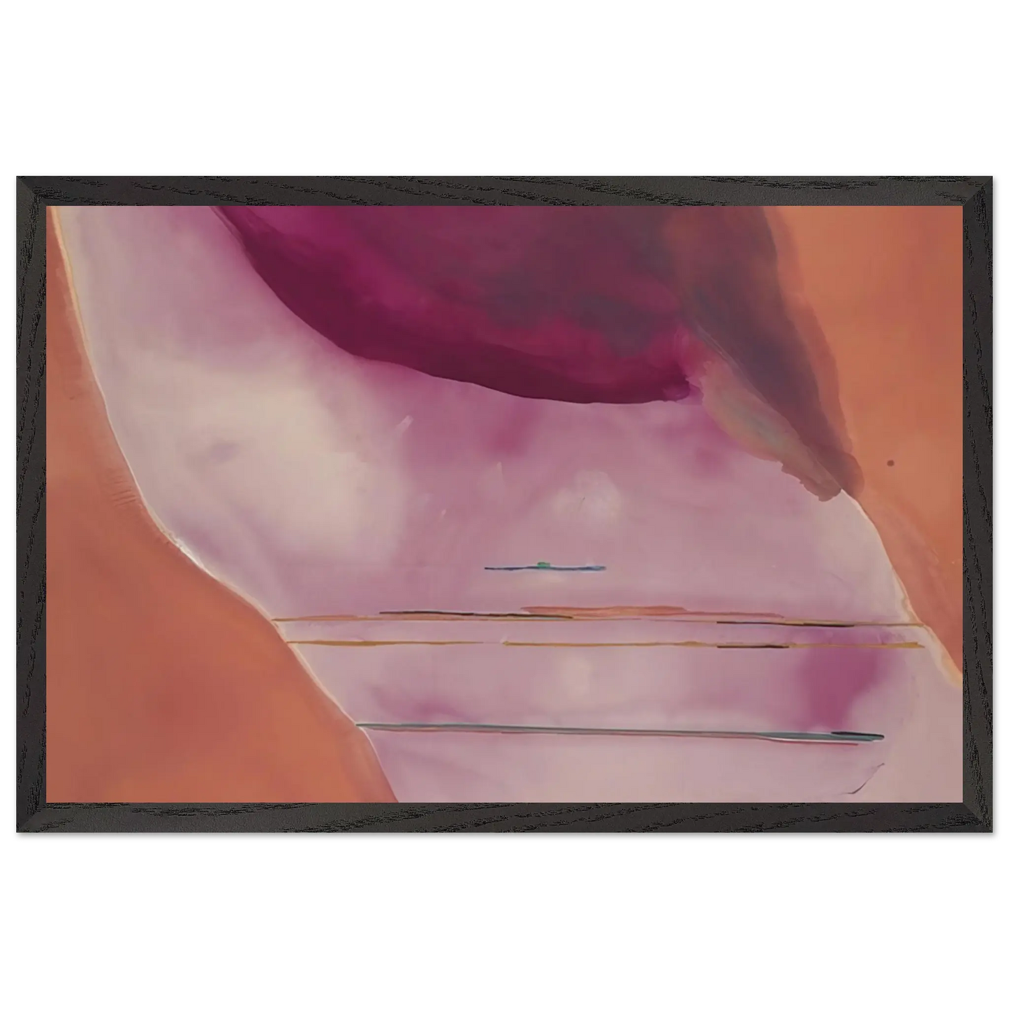 Helen Frankenthaler - Pendulum - 1972 Wall art - 21x29.7 cm / 8x12" - Premium Wooden Framed Poster With Fine Art Paper - Black frame