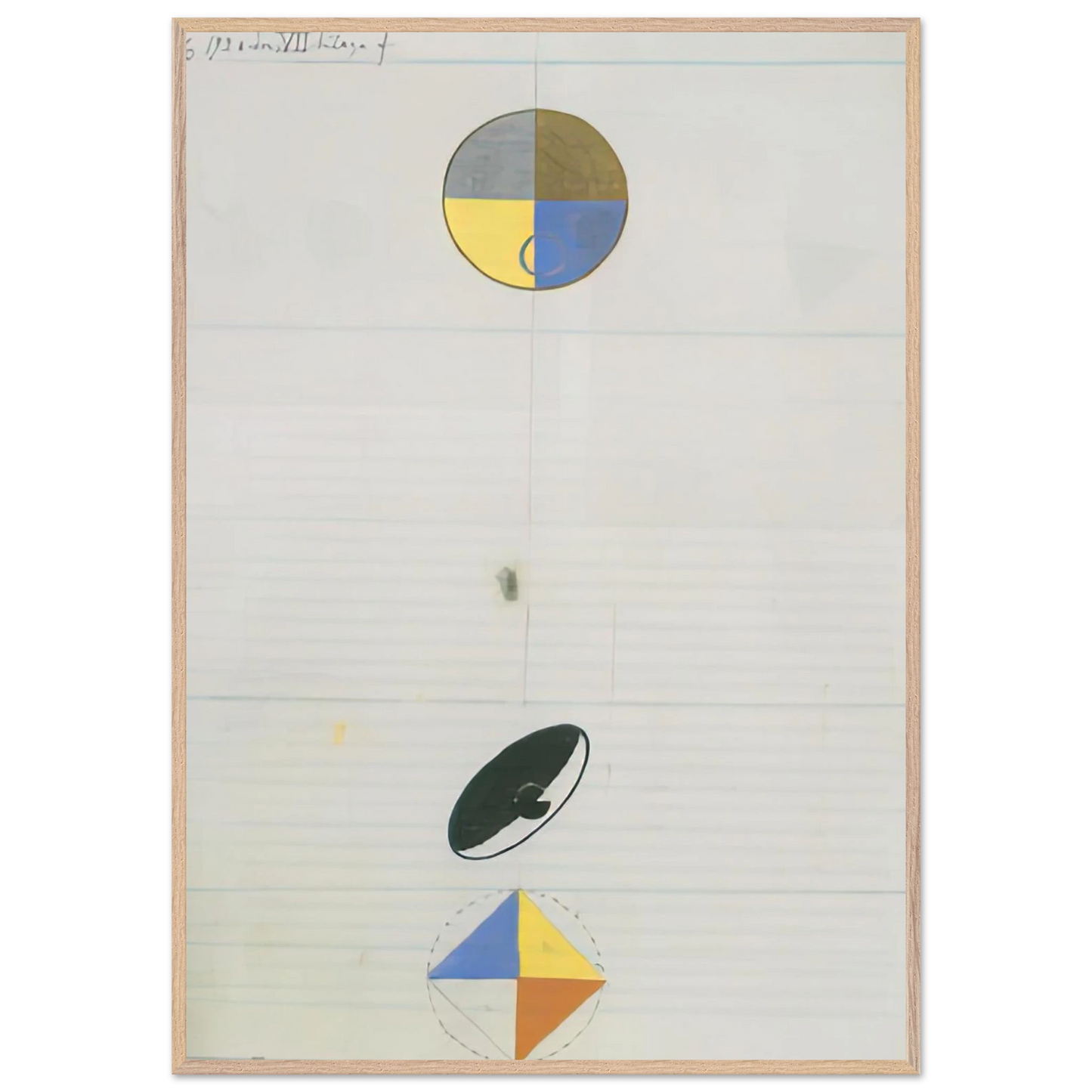 Hilma af Klint - SERIES NO VII NO 3F 1920 Wall art - 30x40 cm / 12x16 inches - Premium Wooden Framed Poster With Fine Art Paper - Black frame
