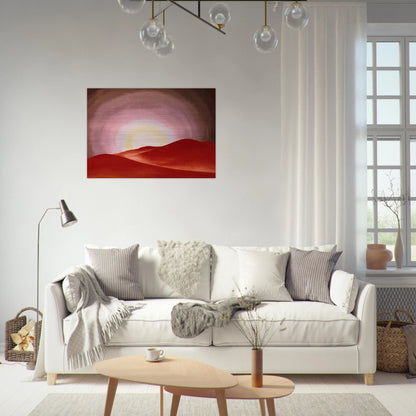 Red Hills, Lake George - Georgia O'Keeffe Brushed Aluminum Print - 70x100 cm / 28x40 inches | Georgia O'Keeffe Aluminum Print | Georgia O'Keeffe Prints