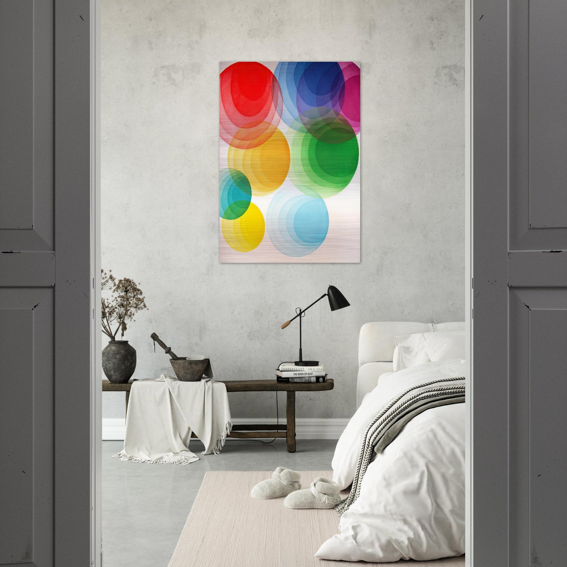 Untitled - Op Art - Piero Dorazio Brushed Aluminum Print - 70x100 cm / 28x40 inches | Piero Dorazio Aluminum Print | Piero Dorazio Prints