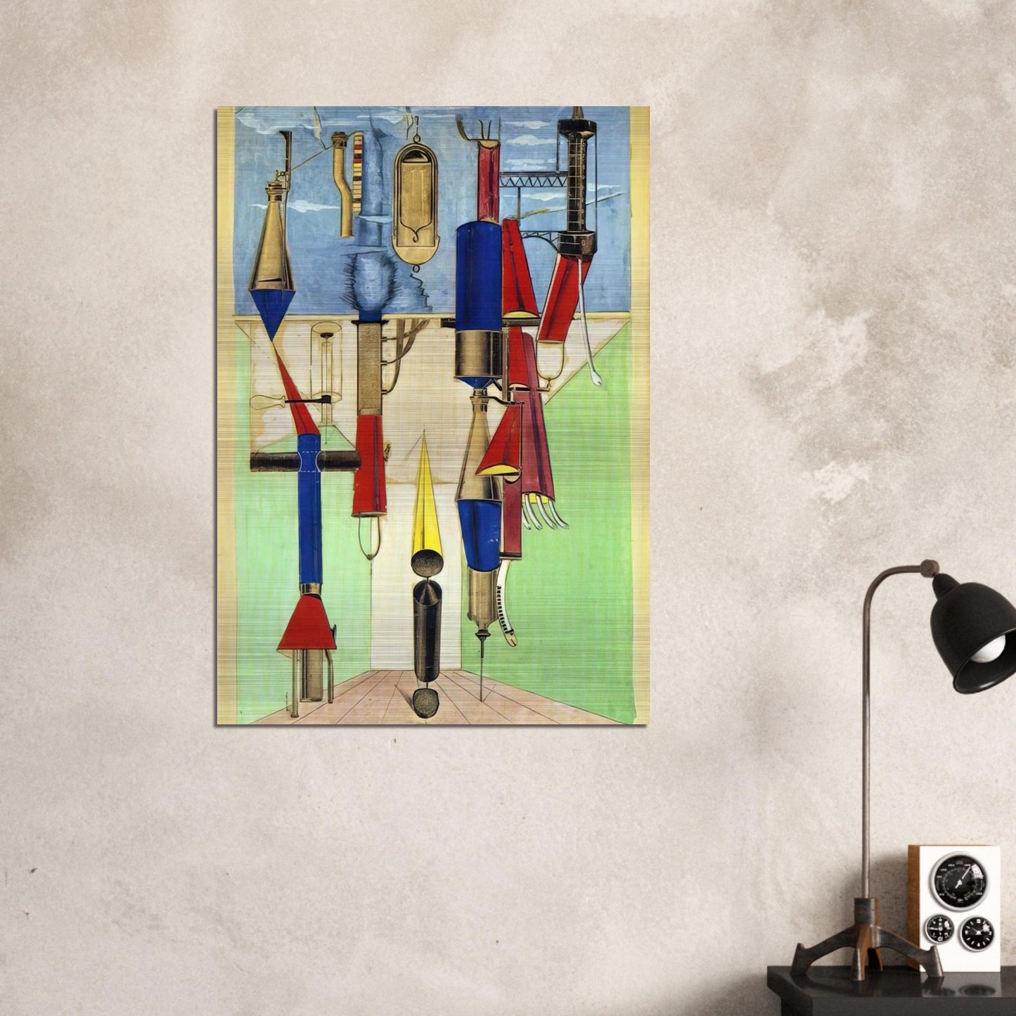 Hydrometric Demonstration - Max Ernst Brushed Aluminum Print - 70x100 cm / 28x40 inches | Max Ernst Aluminum Print | Max Ernst Prints