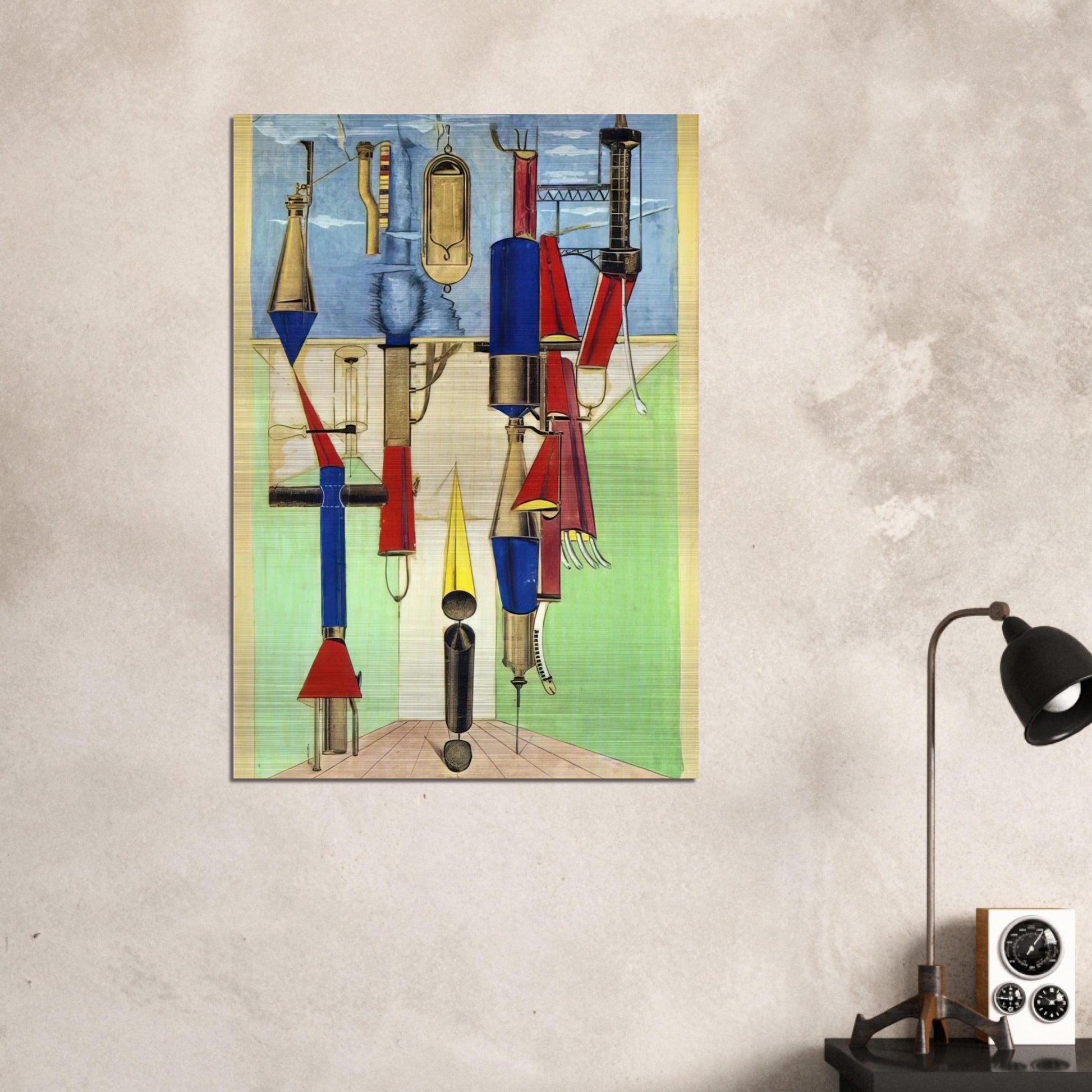 Hydrometric Demonstration - Max Ernst Brushed Aluminum Print - 70x100 cm / 28x40 inches | Max Ernst Aluminum Print | Max Ernst Prints