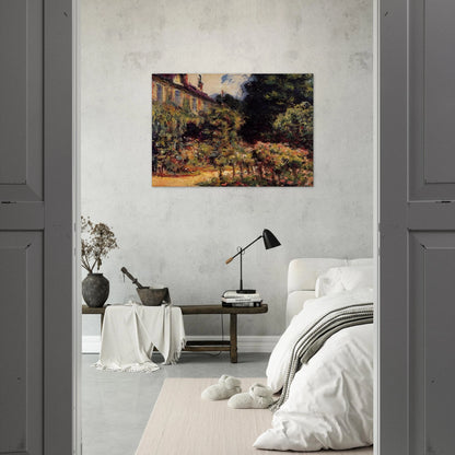 The Artist's House at Giverny - claude monet Brushed Aluminum Print - 70x100 cm / 28x40 inches | claude monet Aluminum Print | claude monet Prints
