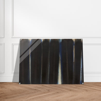 Burnt Umber and Ultramarine - 1973 - Yun Hyong-keun Acrylic Print - 70x100 cm / 28x40″ inches | Yun Hyong-keun Wall Art | Yun Hyong-keun Prints