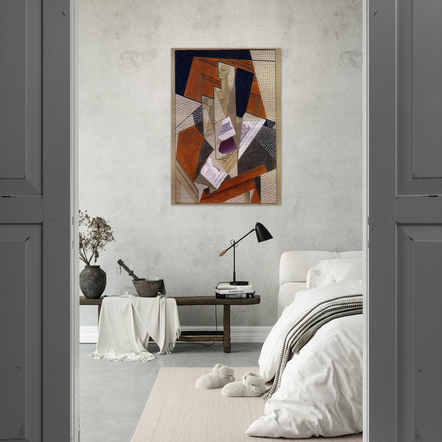 BOTTLE - Juan Gris Brushed Aluminum Print - 70x100 cm / 28x40 inches | Juan Gris Aluminum Print | Juan Gris Prints