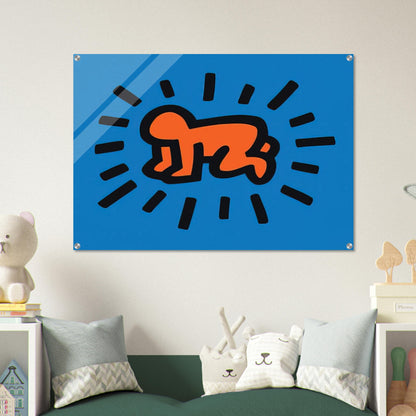 RADIANT BABY FROM ICONS SERIES 1990 - Keith Haring Acrylic Print - 70x100 cm / 28x40″ inches