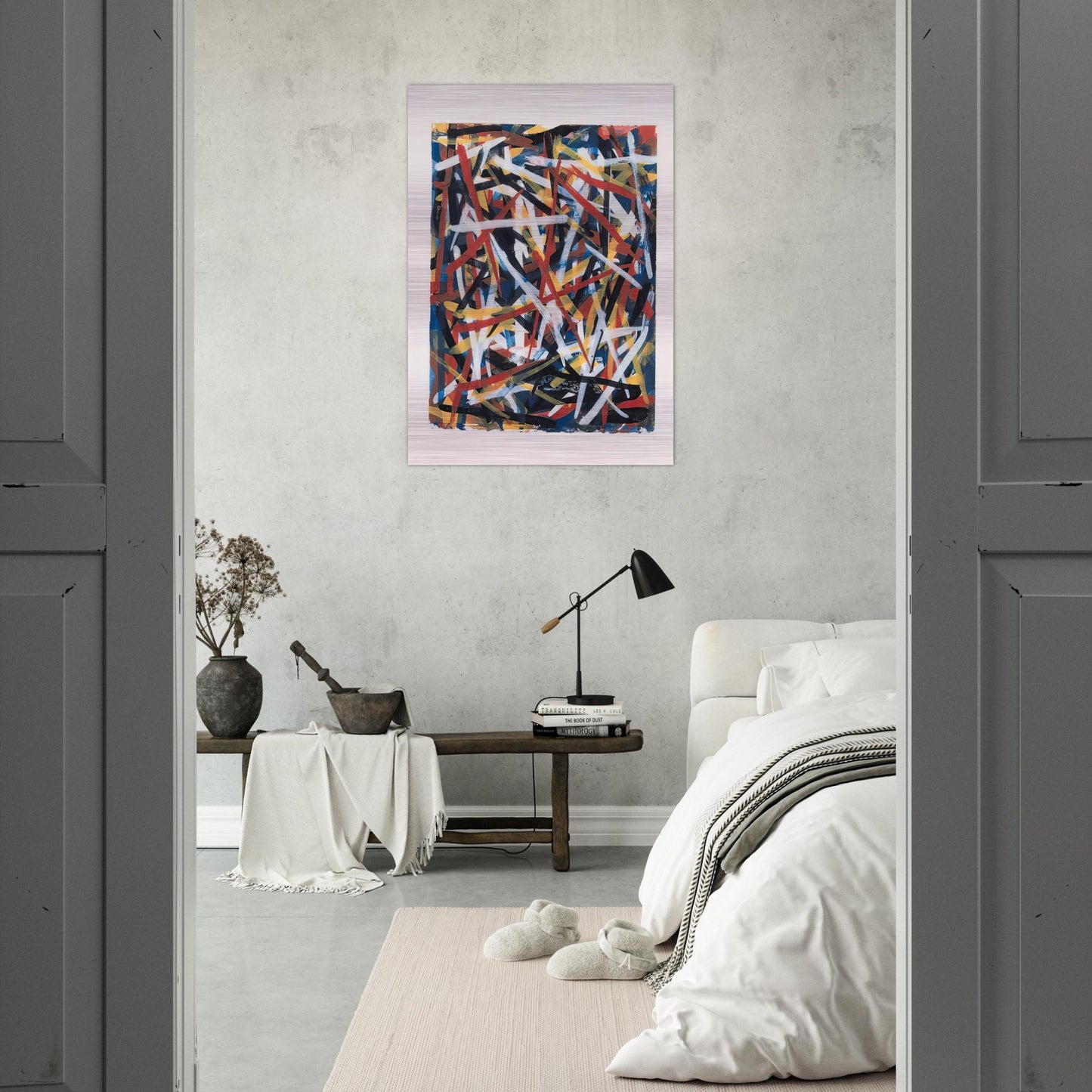 Brushstrokes - Sol LeWitt Brushed Aluminum Print - 70x100 cm / 28x40 inches | Sol LeWitt Aluminum Print | Sol LeWitt Prints