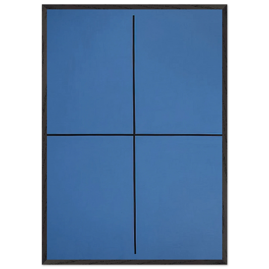 Event in Blue - 1994 - Leon Polk Smith 70x100 cm / 28x40 inches Framed Art Print – Black Wooden Frame