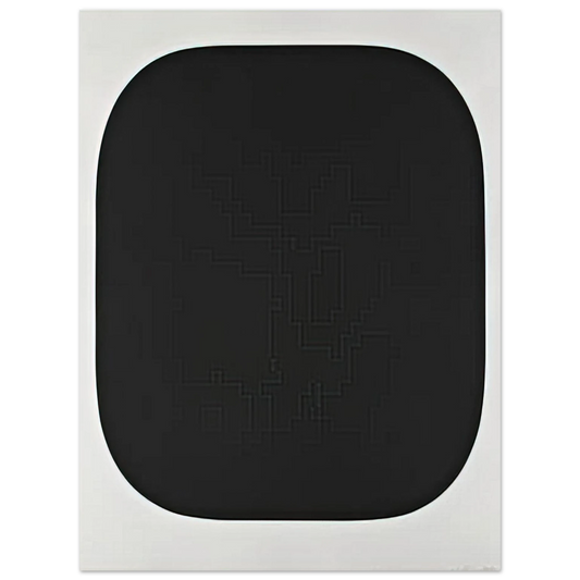 Ellsworth Kelly - Black Variation IV, from Second Curve series  75x100 cm / 30x40inches Fine Art Poster