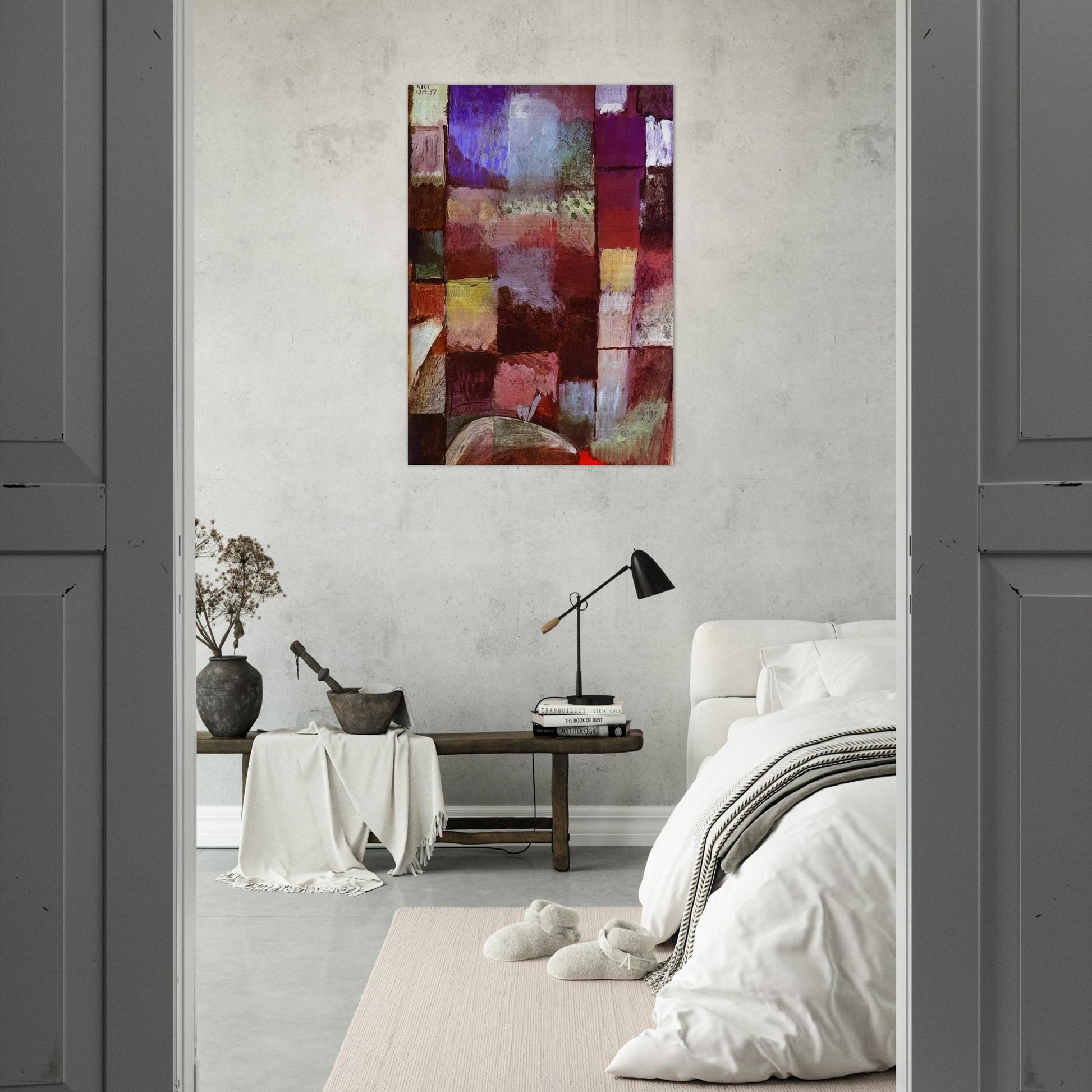 HAMAMET 1914 - Paul Klee Brushed Aluminum Print - 70x100 cm / 28x40 inches | Paul Klee Aluminum Print | Paul Klee Prints