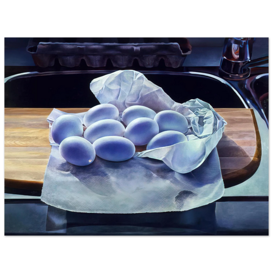 Mary Pratt - Hollowed Eggs for Easter - 1983  75x100 cm / 30x40inches Fine Art Poster