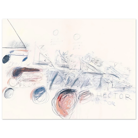 Cy Twombly - Fifty Days at Iliam. Ilians in Battle  75x100 cm / 30x40inches Fine Art Poster