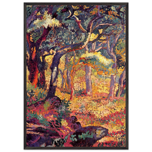 Study for The Clearing - Henri-Edmond Cross 70x100 cm / 28x40 inches Framed Art Print – Black Wooden Frame