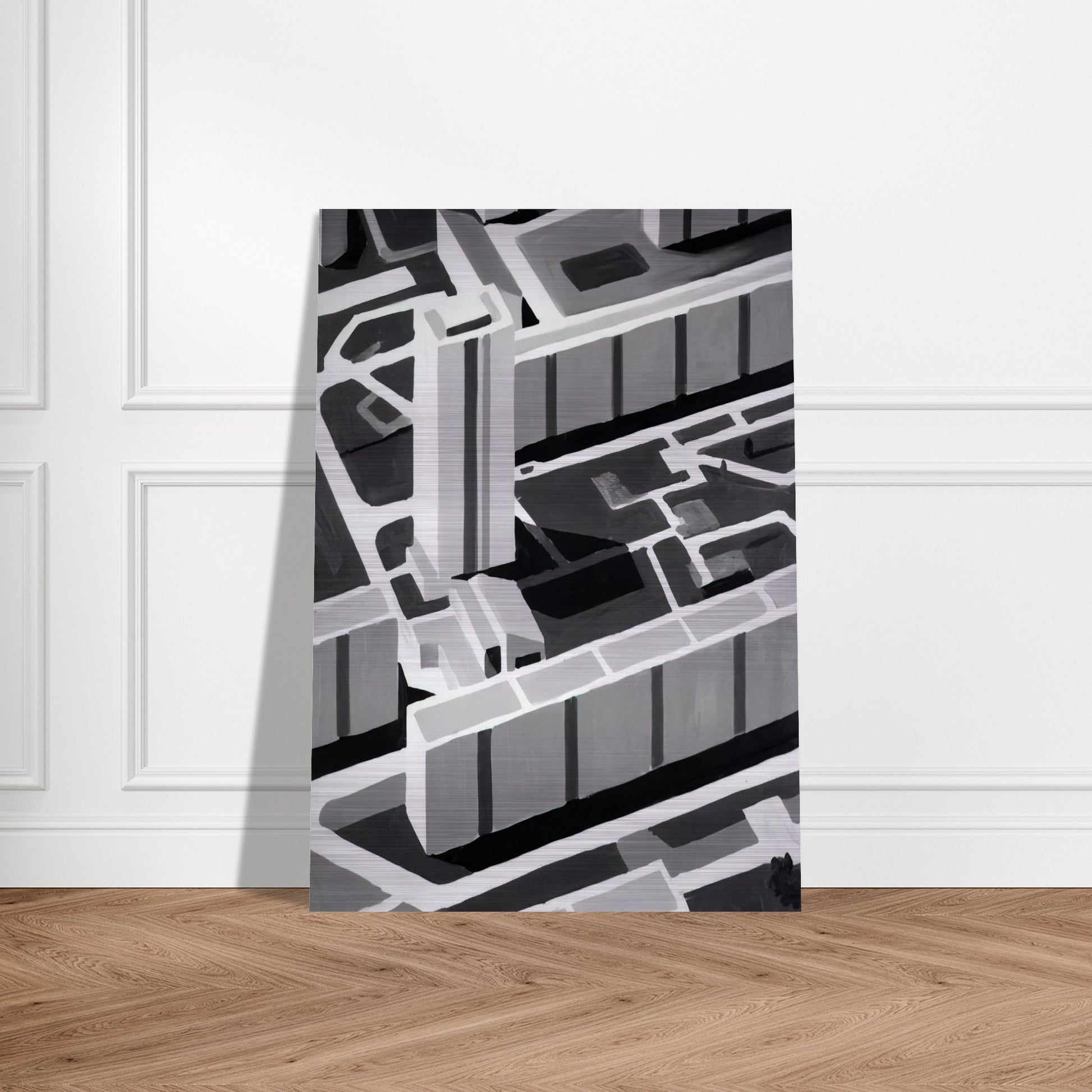 TOWNSCAPE SL 1969 - Gerhard Richter Brushed Aluminum Print - 70x100 cm / 28x40 inches | Gerhard Richter Aluminum Print | Gerhard Richter Prints