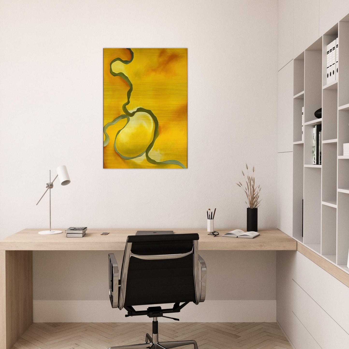 Green, Yellow and Orange - Georgia O'Keeffe Brushed Aluminum Print - 70x100 cm / 28x40 inches | Georgia O'Keeffe Aluminum Print | Georgia O'Keeffe Prints