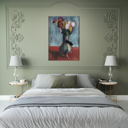 BOUQUET OF FLOWERS IN CHOCOLATE 1902 - Henri Matisse Brushed Aluminum Print - 70x100 cm / 28x40 inches | Henri Matisse Aluminum Print | Henri Matisse Prints