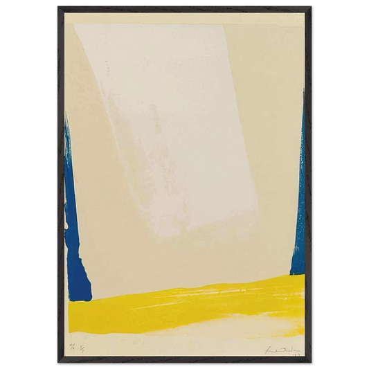 White Portal - 1967 - Helen Frankenthaler 70x100 cm / 28x40 inches Framed Art Print – Black Wooden Frame
