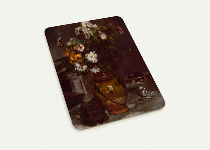 Flowers in a Vase and a Glass of Champagne By Pierre-Auguste Renoir Pack of 10 Post Cards | Pierre-Auguste Renoir Post Cards | A6 (10.5 x 14.8 cm) - 4.1 x 5.8 inches