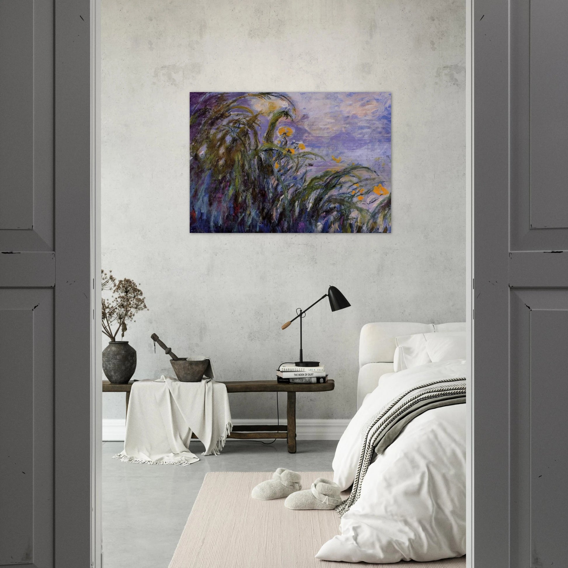 Yellow Irises - claude monet Brushed Aluminum Print - 70x100 cm / 28x40 inches | claude monet Aluminum Print | claude monet Prints