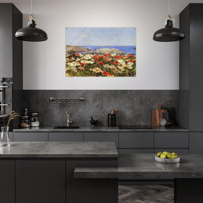 Poppies on the Isles of Shoals - Childe Hassam Acrylic Print - 70x100 cm / 28x40″ inches | Childe Hassam Wall Art | Childe Hassam Prints