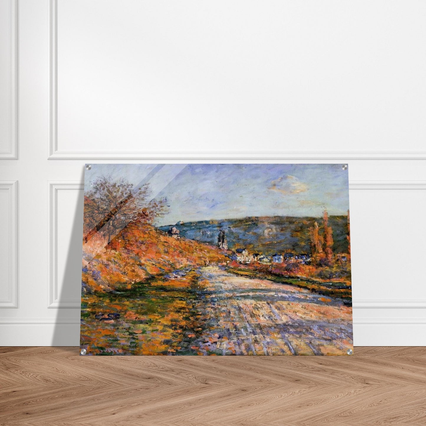 The Road to Vetheuil - claude monet Acrylic Print - 70x100 cm / 28x40″ inches | claude monet Wall Art | claude monet Prints