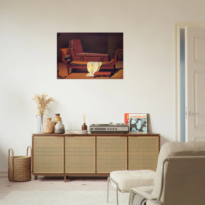 PERSPECTIVE MADAME RECAMIER BY DAVID 1949 - Rene Magritte Brushed Aluminum Print - 70x100 cm / 28x40 inches | Rene Magritte Aluminum Print | Rene Magritte Prints