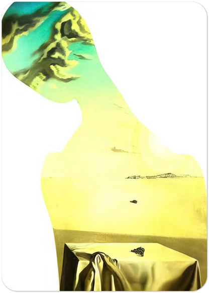 COUPLE WITH CLOUDS IN THEIR HEADS WOMAN By Salvador Dali Pack of 10 Post Cards | Salvador Dali Post Cards | A6 (10.5 x 14.8 cm) - 4.1 x 5.8 inches