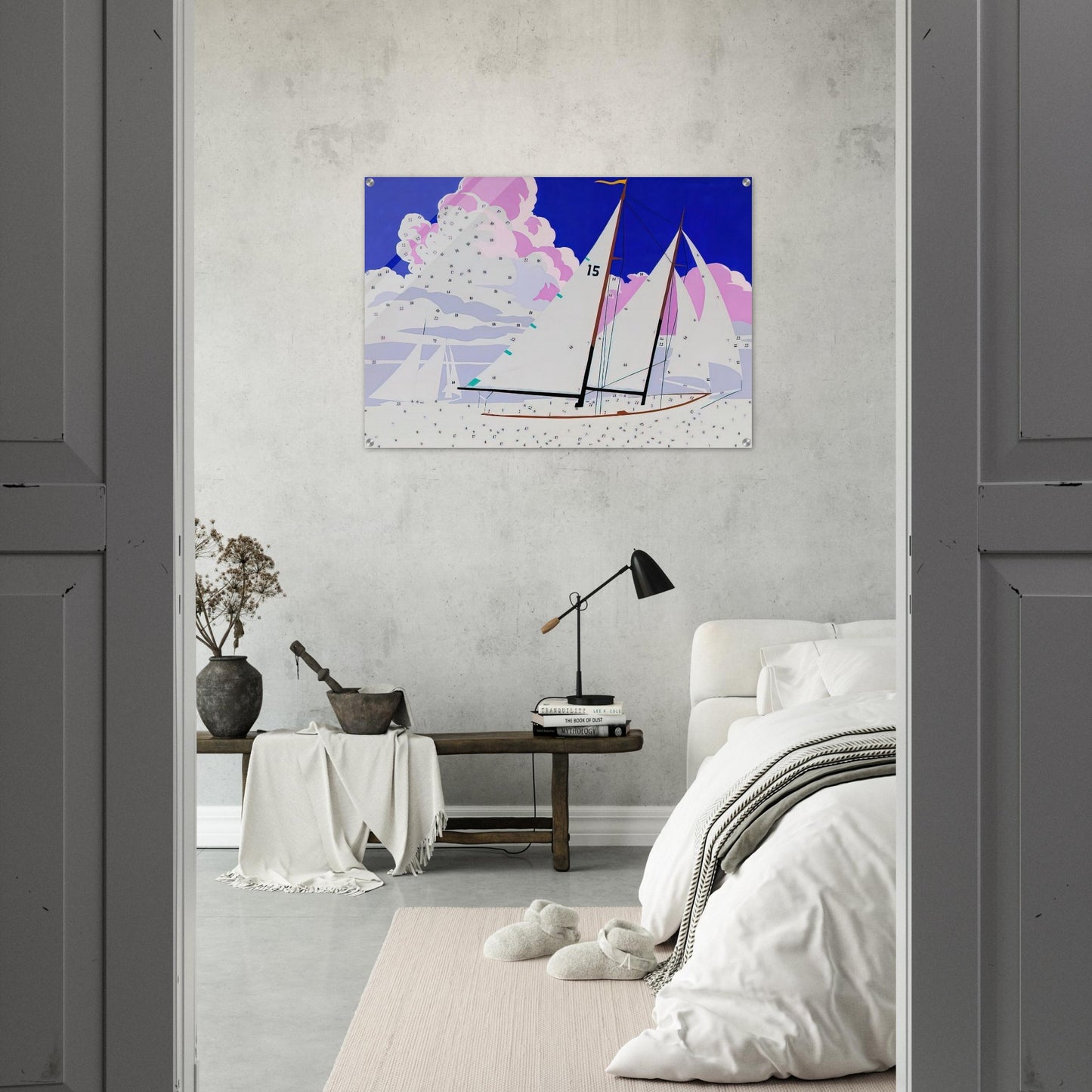 Do It Yourself  Sailboats  - Andy Warhol Acrylic Print - 70x100 cm / 28x40″ inches