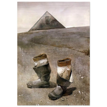 SEA BOOTS - Andrew Wyeth Brushed Aluminum Print - 70x100 cm / 28x40 inches | Andrew Wyeth Aluminum Print | Andrew Wyeth Prints