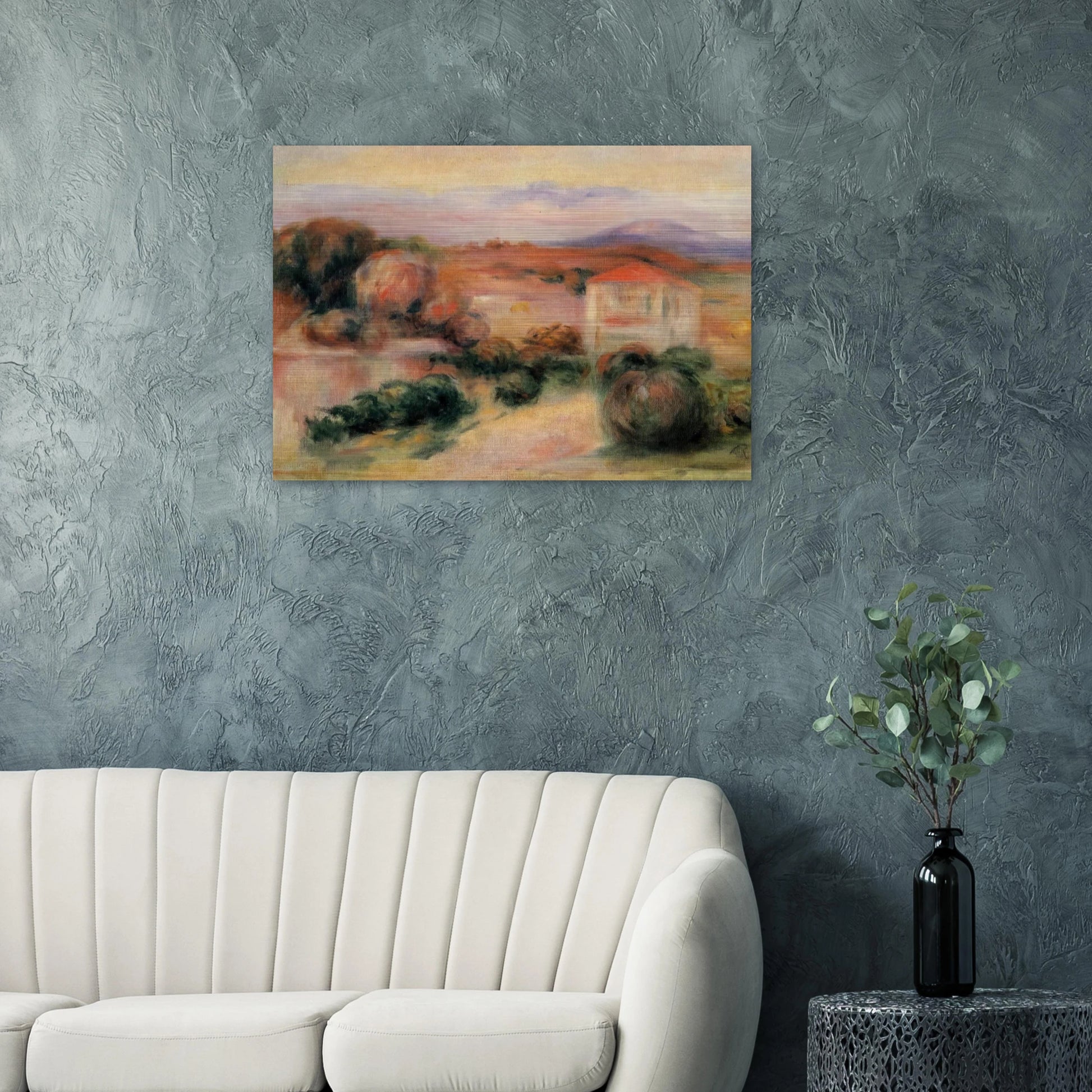 White Houses - Pierre-Auguste Renoir Brushed Aluminum Print - 70x100 cm / 28x40 inches | Pierre-Auguste Renoir Aluminum Print | Pierre-Auguste Renoir Prints
