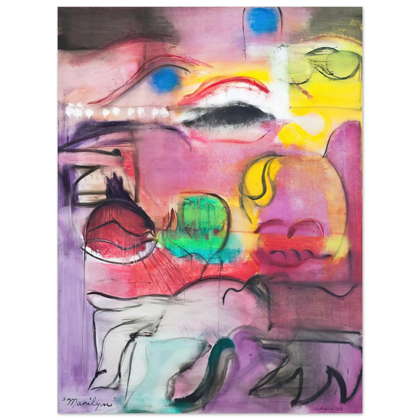 Grace Hartigan - Marilyn  75x100 cm / 30x40inches Fine Art Poster
