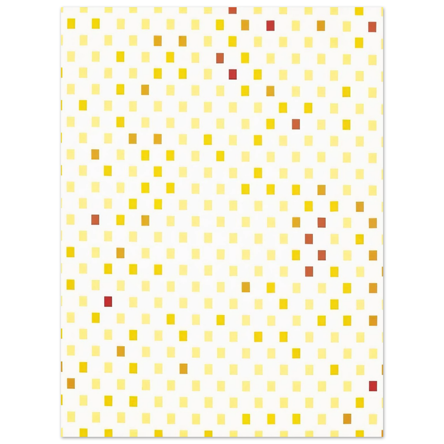 Francois Morellet - RÃƒÂ©partition alÃƒÂ©atoire du rouge au jaune suivant progression... - 1970  75x100 cm / 30x40inches Fine Art Poster