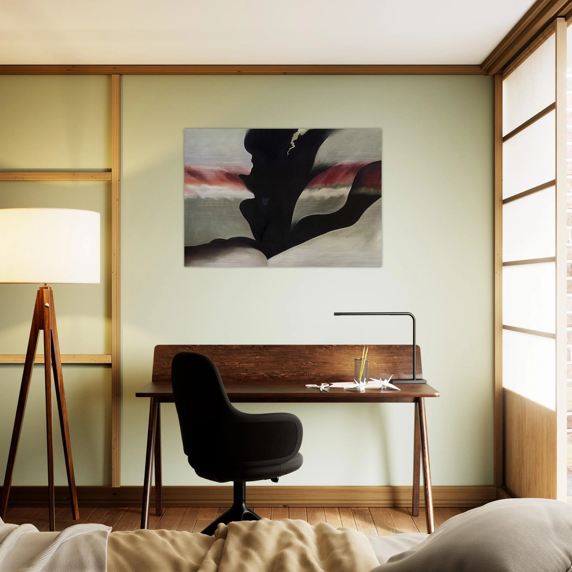 Black Place Green - Georgia O'Keeffe Brushed Aluminum Print - 70x100 cm / 28x40 inches | Georgia O'Keeffe Aluminum Print | Georgia O'Keeffe Prints
