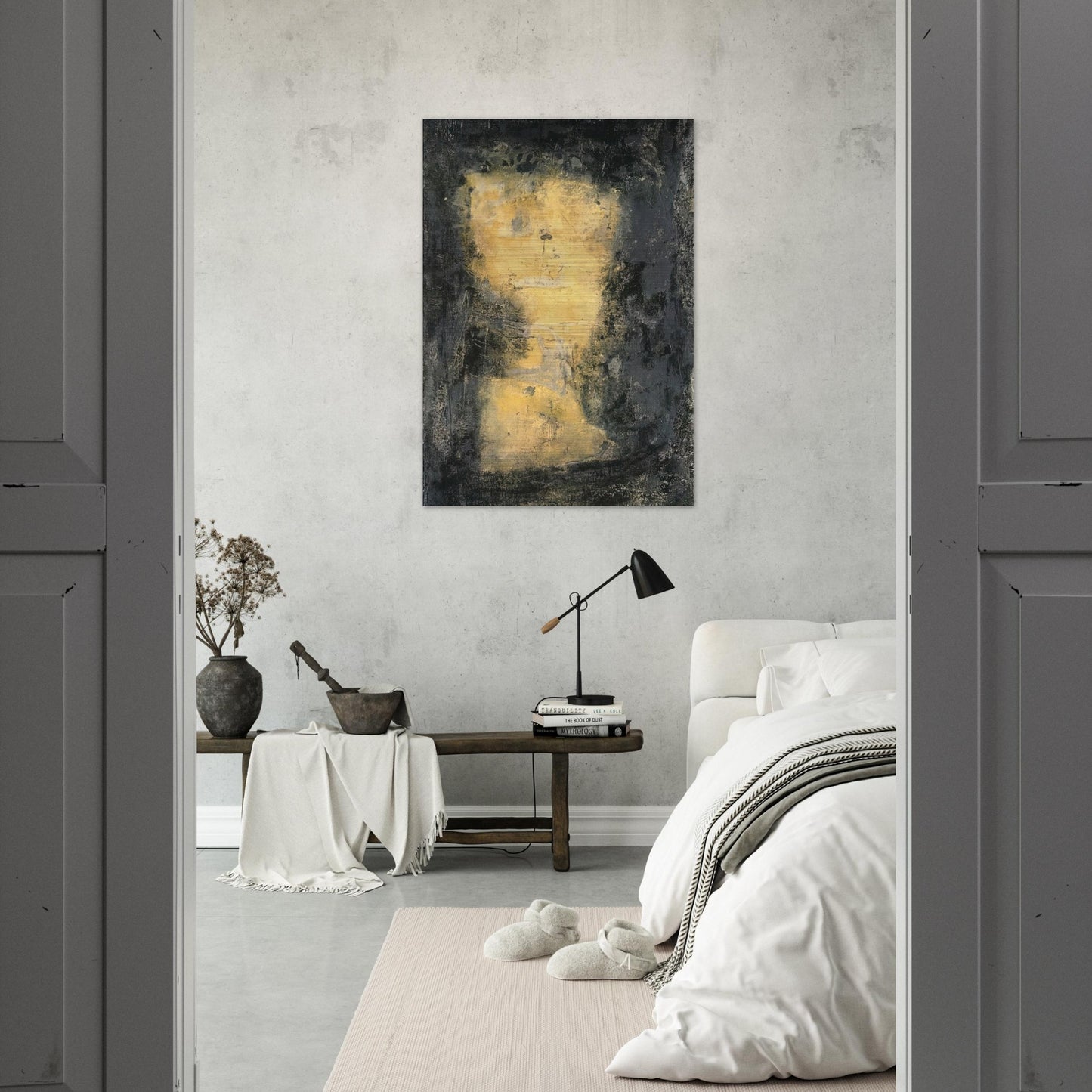 Bolo - Tachisme - Emil Schumacher Brushed Aluminum Print - 70x100 cm / 28x40 inches | Emil Schumacher Aluminum Print | Emil Schumacher Prints