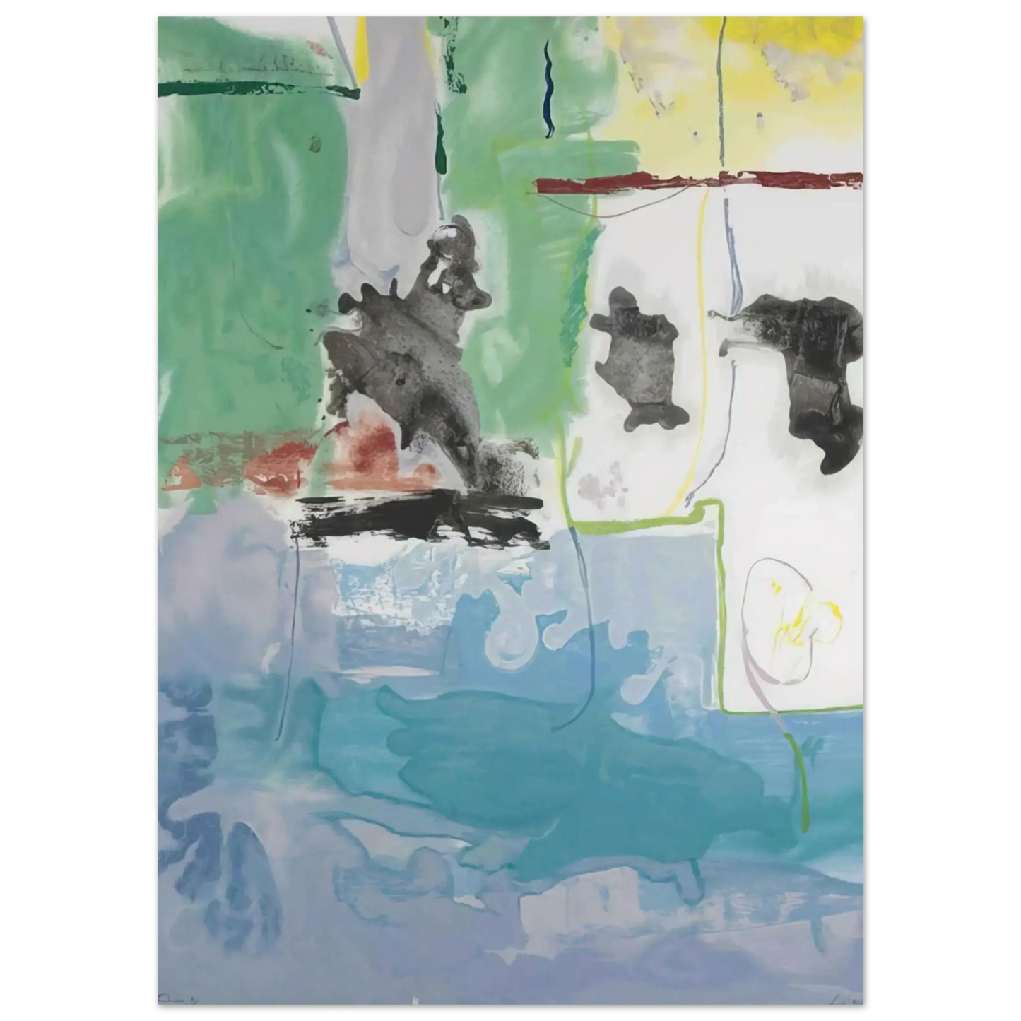 Helen Frankenthaler - West Wind - 1997 Wall art - 45x60 cm / 18x24 Inches - Fine Art Poster - -